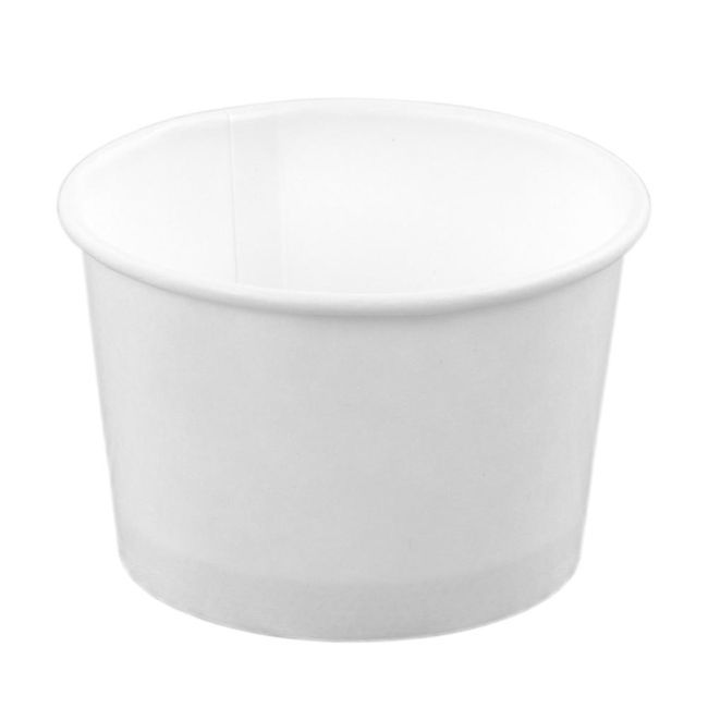 Genpak White Paperboard Rolled Rim Econo Container, 5 Oz Capacity -- 40 Per Case
