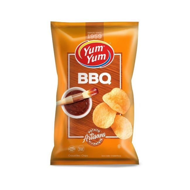 Yum Yum Bbq Potato Chips, 60 G -- 30 Per Case