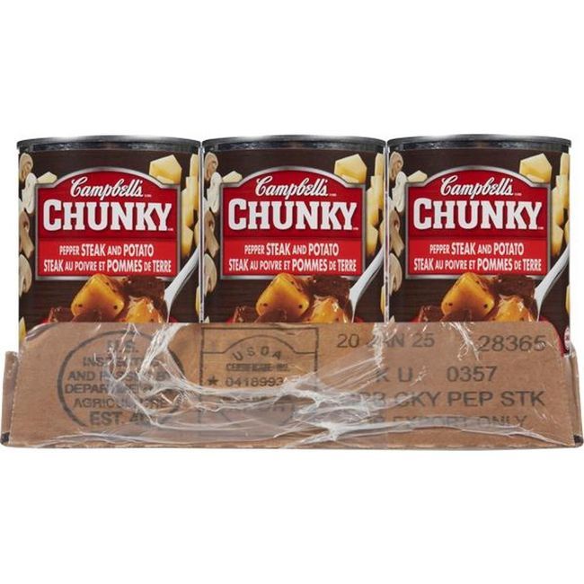 Campbell's Chunky Pepper Steak And Potato Soup, 515 Ml -- 12 Per Case