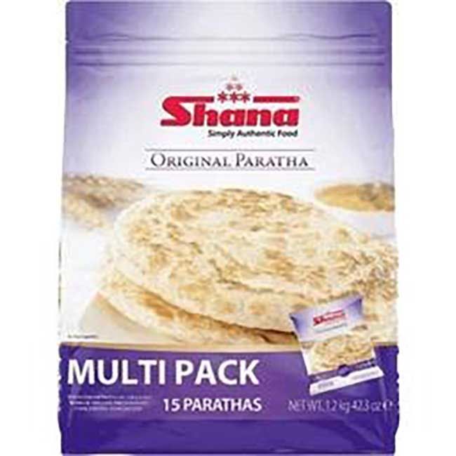 Shana Frozen Foods Paratha Original, 1200 G -- 6 Par Boîte