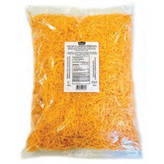 Natural Cheddar Gluten Free Shredded Cheddar Cheese, 2 Kg -- 5 Per Case
