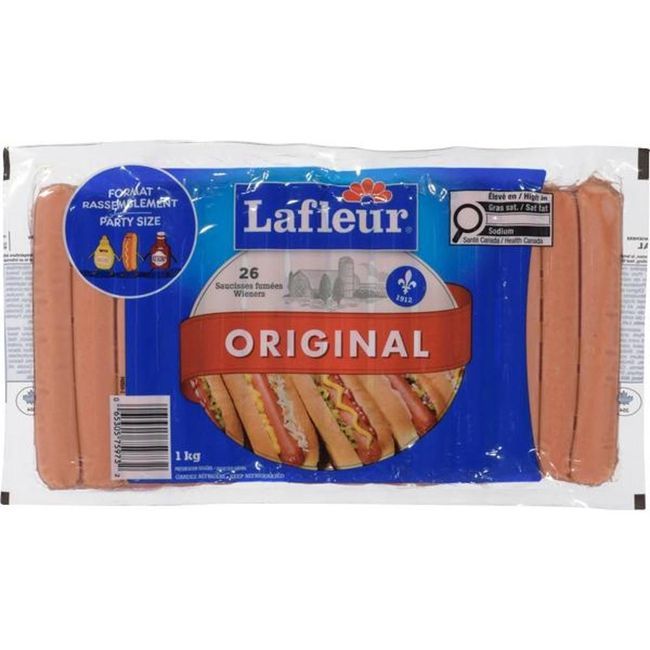 Lafleur Original Smoked Wierners, 1 Kg -- 6 Per Case