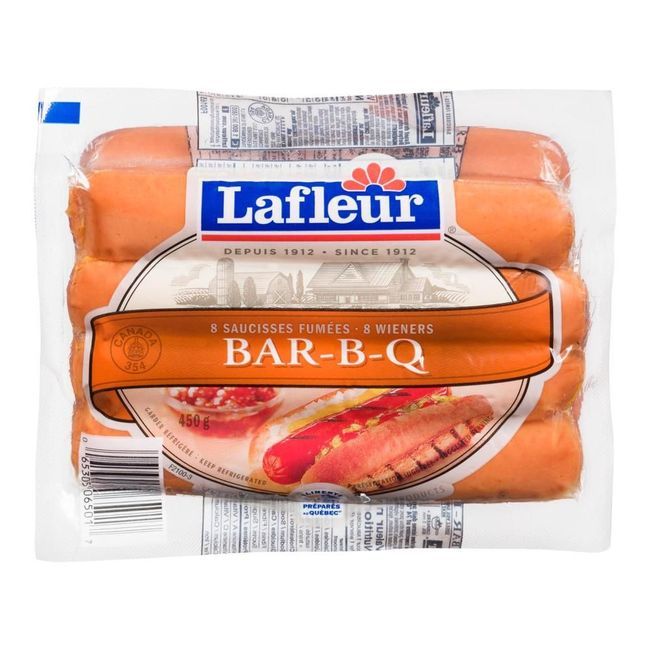 Lafleur Bbq Smoked Wierners, 450 G -- 12 Per Case