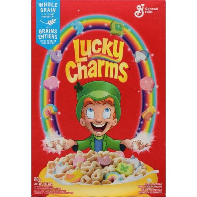 Lucky Charms Céréales Glacées Aux Guimauves De Noël, 300 G -- 12 Par Boîte