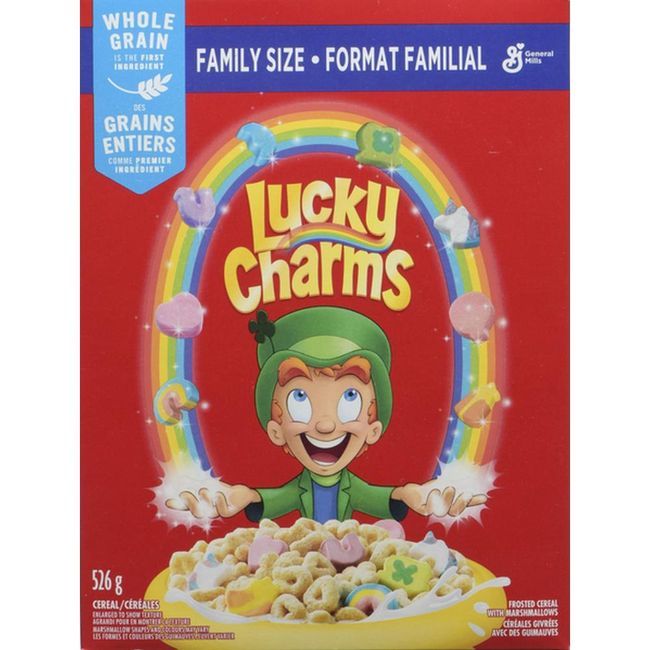 Lucky Charms Céréales Givrées Format Familial Avec Guimauves De Noël, 526 G -- 12 Par Boîte