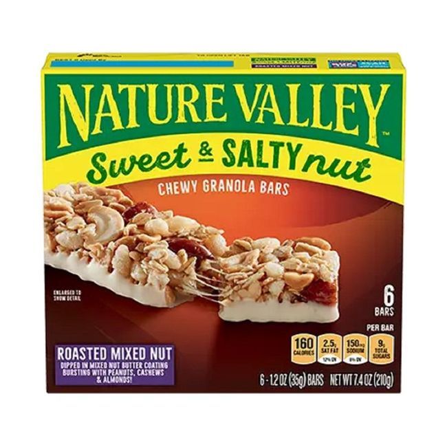 Nature Valley Barre De Mélange De Noix Sucrées Et Salées, 210 G -- 12 Par Boîte