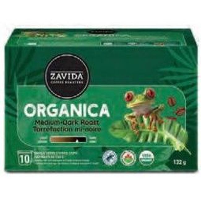 Zavida Organica Medium-dark Roast Coffee Pods, 10 Count -- 6 Per Case