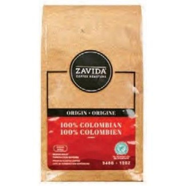 Zavida 100 Percent Colombian Ground Coffee, 340 G -- 6 Per Case