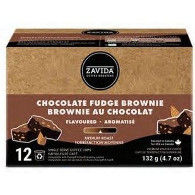 Zavida Coffee Company Inc 11 G Chocolate Fudge Brown Pods, 12 Count -- 6 Per Case