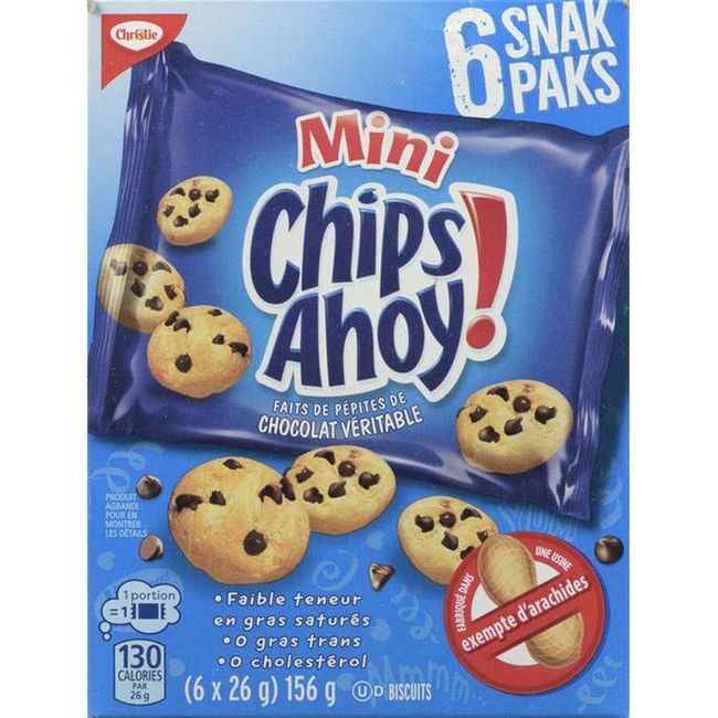 Chips Ahoy Cookies - Snack Pack, 156 G -- 12 Per Case