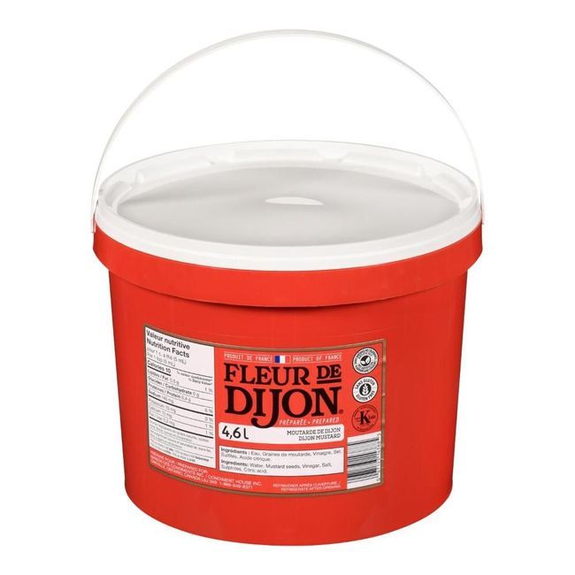 Fleur De Dijon Moutarde De Dijon Préparée, 4 L -- 2 Par Caisse