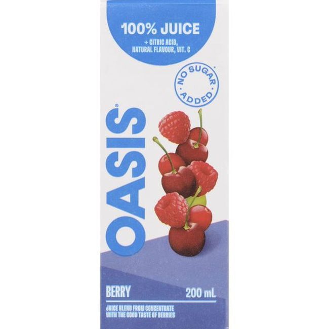 Oasis Berry Juice, 200 Ml -- 32 Per Case