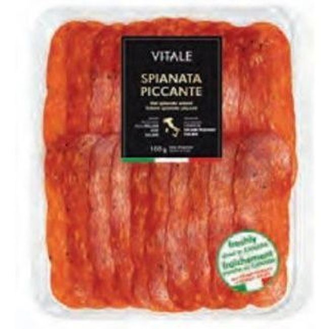 Vitale Hot Spianata Salami, 100 G -- 8 Per Case