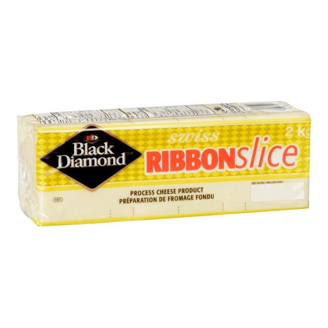 Black Diamond Tranches De Ruban De Fromage Suisse, 2 Kg -- 2 Par Boîte