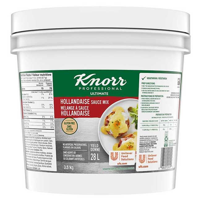 Knorr Professional Ultimate Gluten Free Hollandaise Sauce Mix, 3.5 Kg