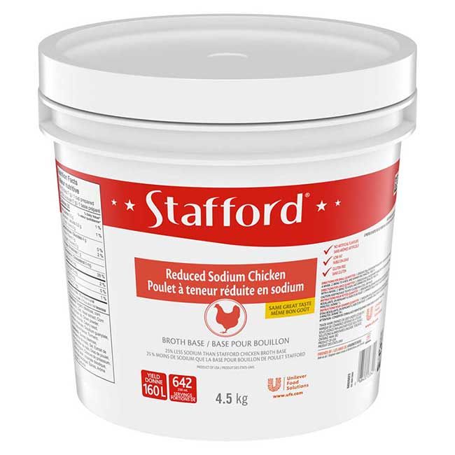 Stafford Blue Label Reduced Sodium Chicken Bouillon Base, 4.5 Kg