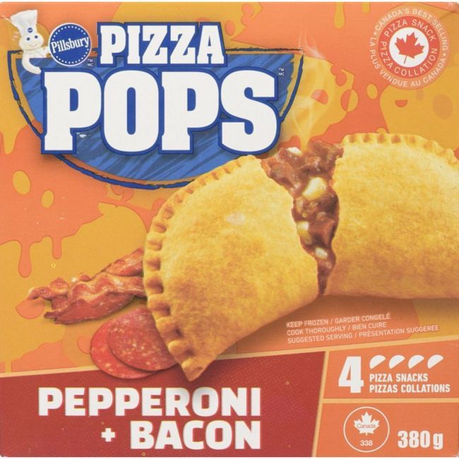 Pillsbury Pizza Pops Au Pepperoni Et Au Bacon, 380 G -- 12 Par Boîte