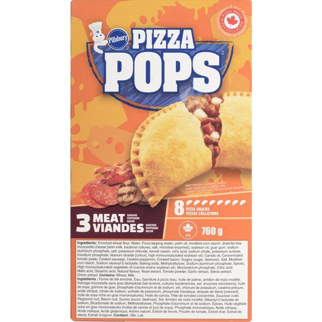 Pillsbury 3 Pizza Pops À La Viande, 760 G -- 9 Par Boîte