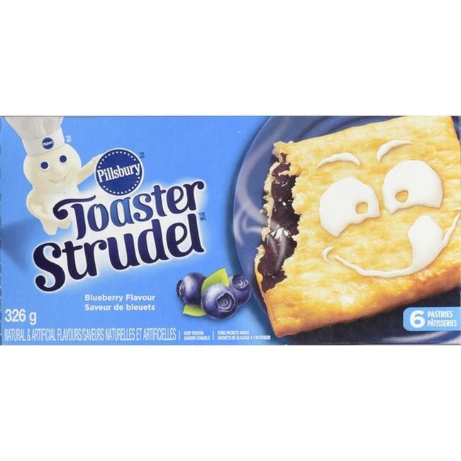 Pillsbury Blueberry Danish Strudel, 326 G -- 12 Per Case