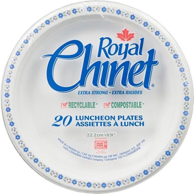 Royal Chinet Plate Paper Rigid 8 In3/4, 20 Count -- 24 Per Case