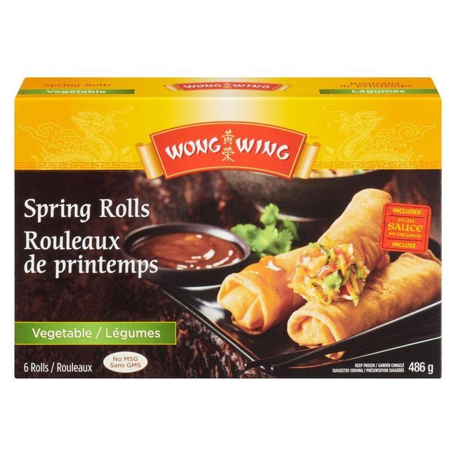 Wong Wing Vegetable Spring Roll, 486 G -- 12 Per Case