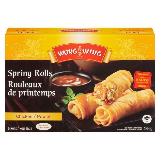 Wong Wing Chicken Spring Roll, 486 G -- 12 Per Case
