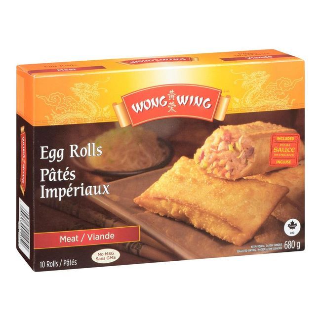 Wong Wing Meat Egg Rolls, 680 G -- 12 Per Case