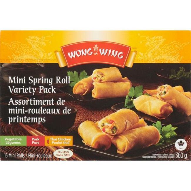 Wong Wing Mini Assorted Spring Roll, 360 G -- 12 Per Case