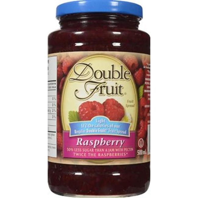 Double Fruit Tartinade Légère Aux Framboises, 500 Ml -- 12 Par Boîte