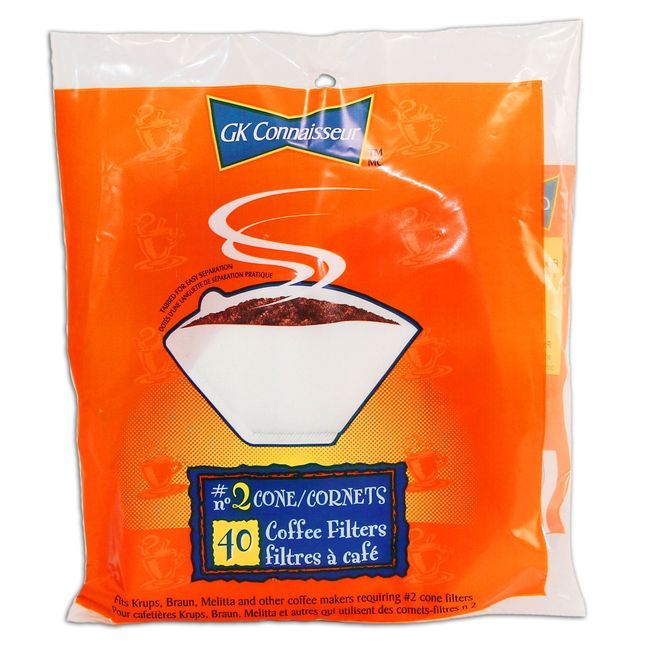Gk Connaisseur Number 2 Cone Coffee Filter, 40 Count -- 24 Per Case