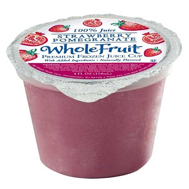 Whole Fruit Jus De Fraise Et De Grenade De Qualité Supérieure À 100 %, 4,4 Oz -- 96 Par Caisse