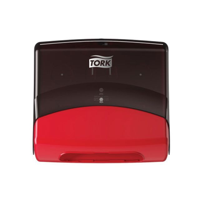 Tork W4 Red/smoke Plastic Wiper Dispenser, 8.11 X 16.81 X 15.51 In