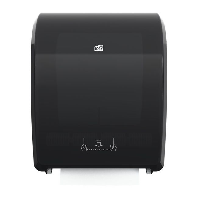 Tork Polyethylene Black H80 Mechanical Paper Hand Towel Roll Dispenser, 9.32 X 12.32 X 16 In