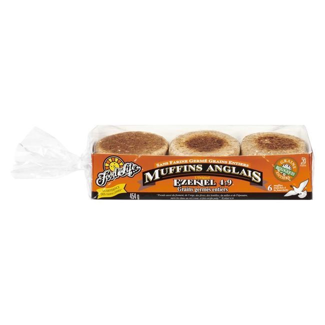 Food For Life Muffins Anglais Originaux Aux Céréales Germées Biologiques Ézéchiel 4:9, 454 G -- 6 Par Boîte