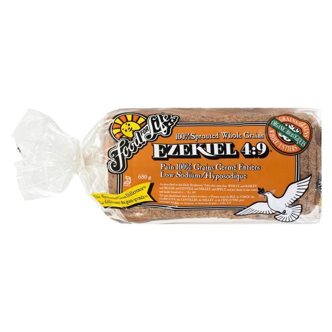 Food For Life Pain De Grains Entiers Germés Biologique À Faible Teneur En Sodium Ézéchiel 4:9, 680 G -- 6 Par Boîte