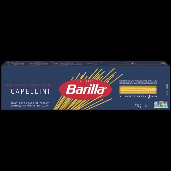 Barilla No1 Capellini Pasta, 410 G -- 20 Per Case