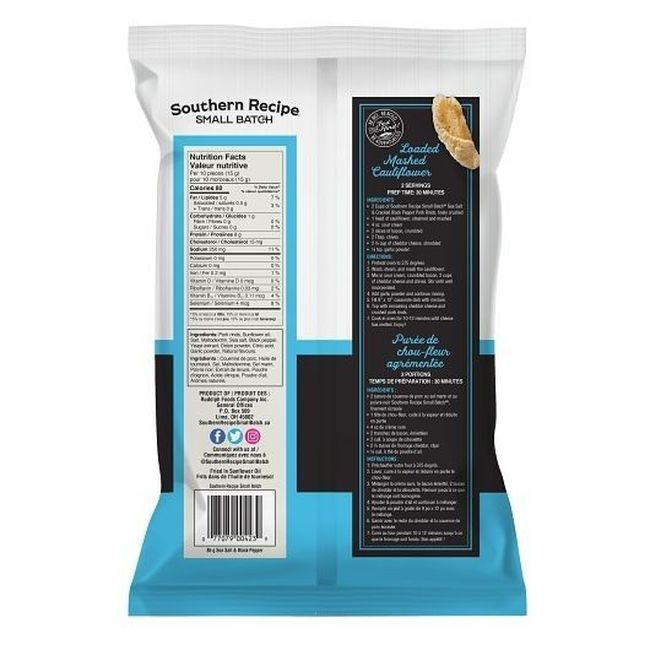 Southern Recipe Sea Salt Black Pepper Pork Rinds, 85 G -- 15 Per Case