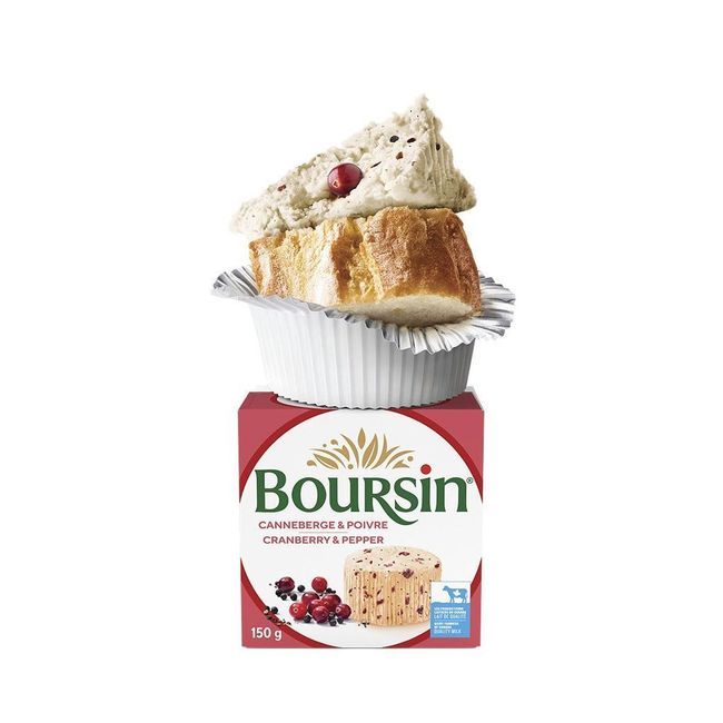 Boursin Fromage Aux Canneberges Et Au Poivre, 150 G -- 6 Par Boîte