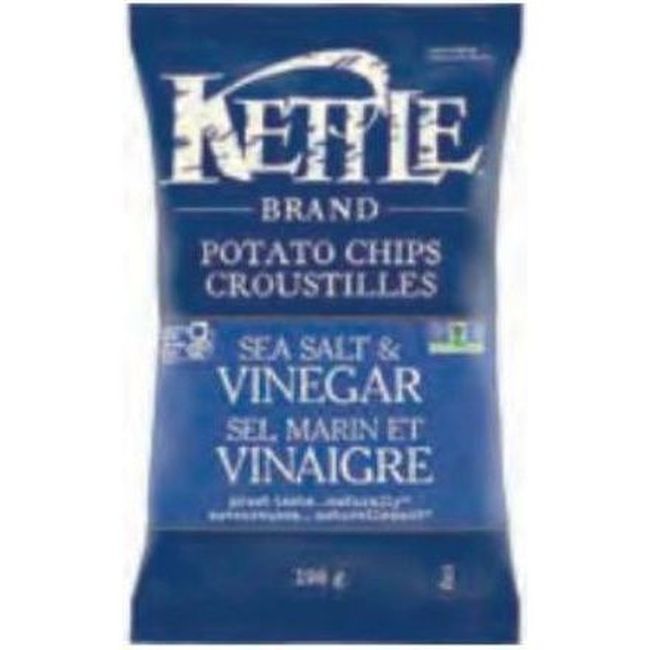 Kettle Chips De Pommes De Terre Au Sel De Mer Et Au Vinaigre, 198 G -- 12 Par Boîte