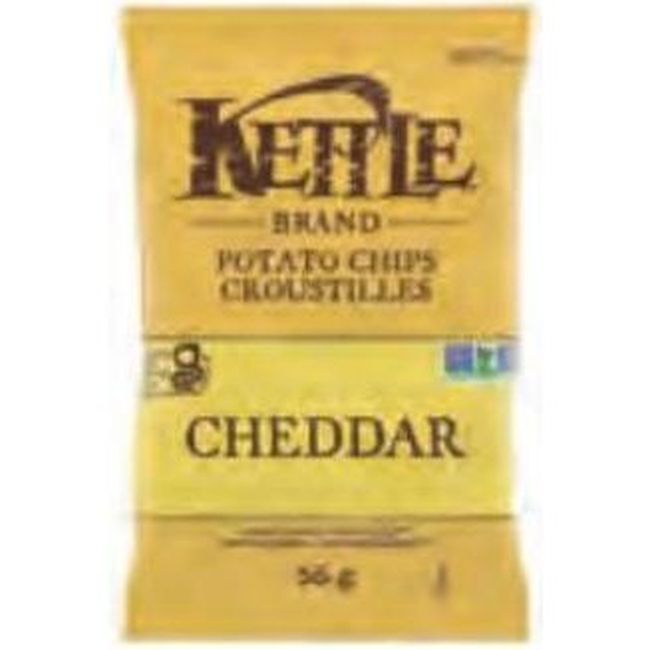 Kettle Chips De Pommes De Terre Au Cheddar Blanc, 56 G -- 24 Par Boîte