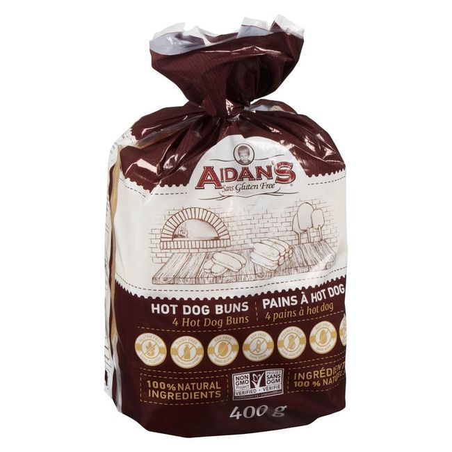 Aidan's Gluten Free Hot Dog Buns, 400 G -- 6 Per Case