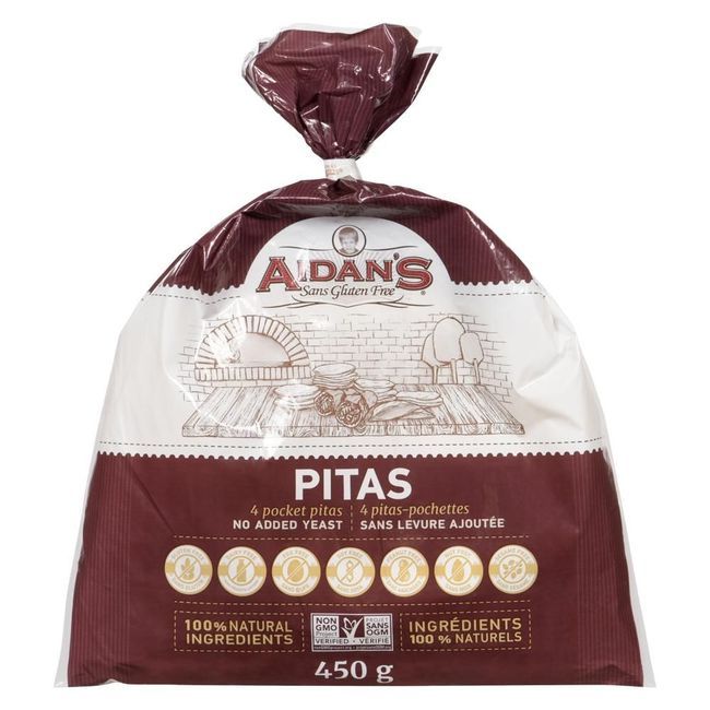 Aidan's Gluten Free Pitas, 450 G -- 8 Per Case