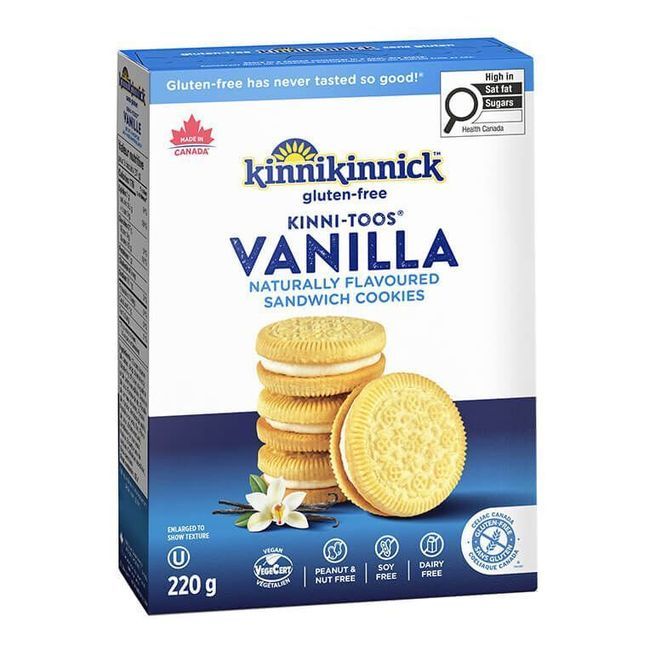 Kinnikinnick Biscuits Sandwich À La Vanille Kinnitoos, 220 G -- 6 Par Caisse