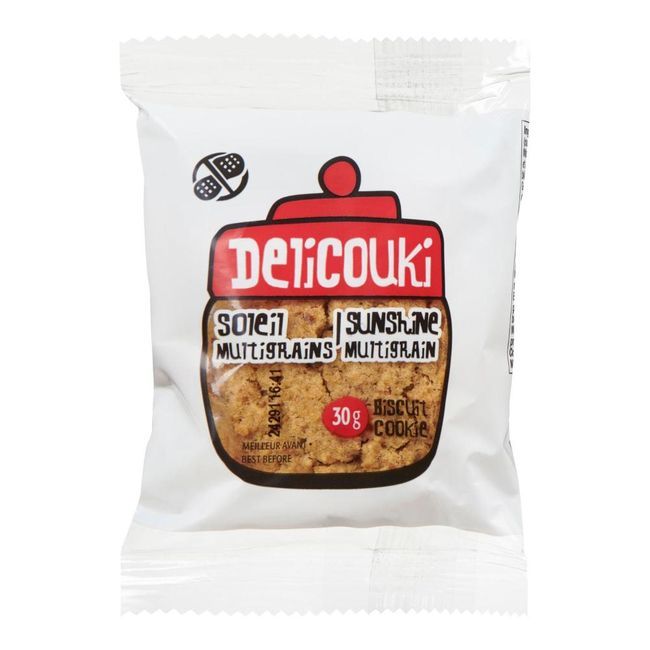Delicouki Biscuits Multigrains Sunshine Emballés Individuellement, 30 G -- 48 Par Boîte