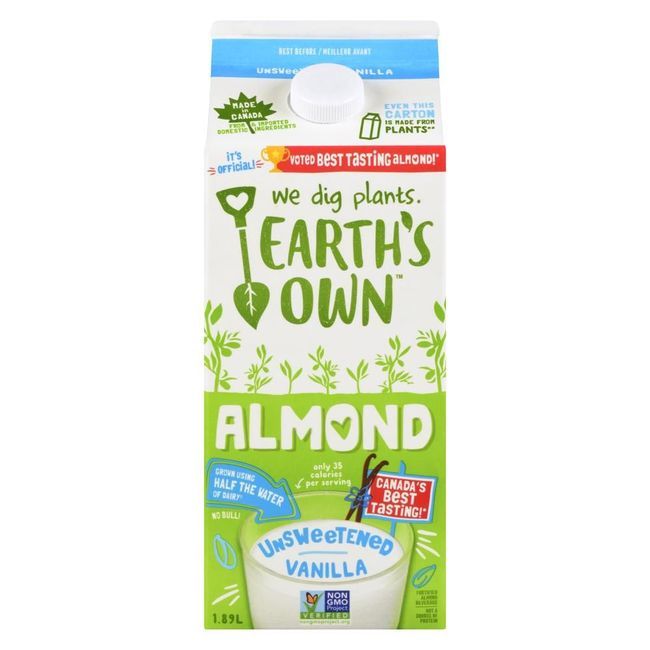 Earth's Own Boisson Aux Amandes Et À La Vanille Non Sucrée, 1,89 L -- 6 Par Caisse