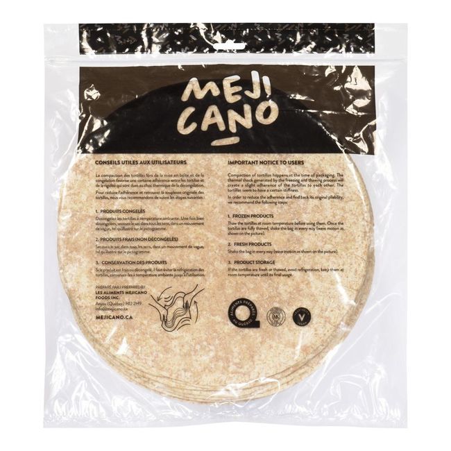 Mejicano 12 Inch Whole Wheat Tortilla, 12 Count -- 6 Per Case