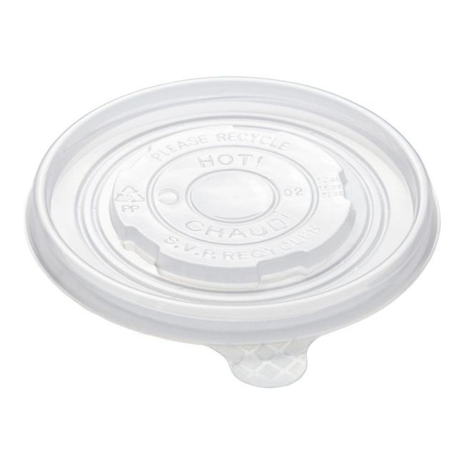 Hy Pax Couvercle Écologique En Polypropylène Pour Contenant En Papier De 12 À 16 Oz, 500 Unités