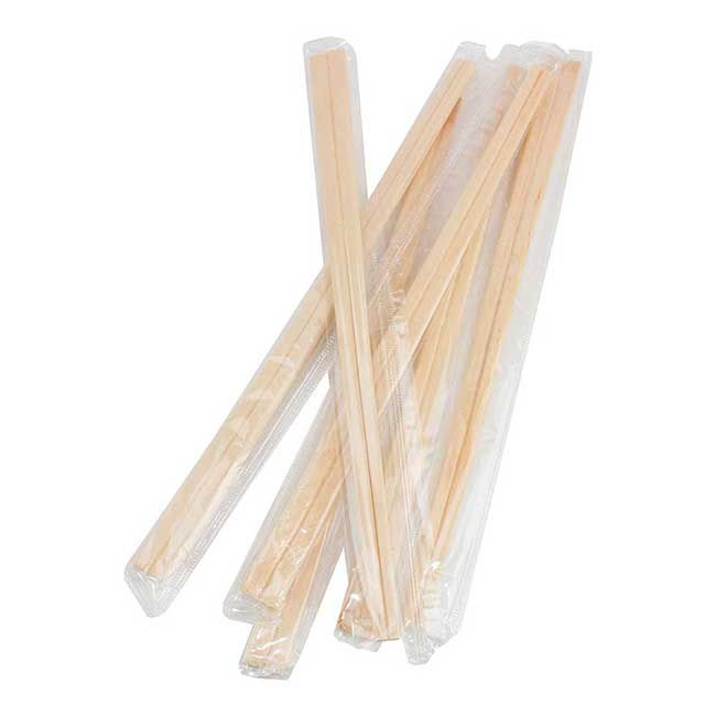 Natural Pick Cello Wrapped Wooden Chopstick, 8 In -- 3000 Per Case