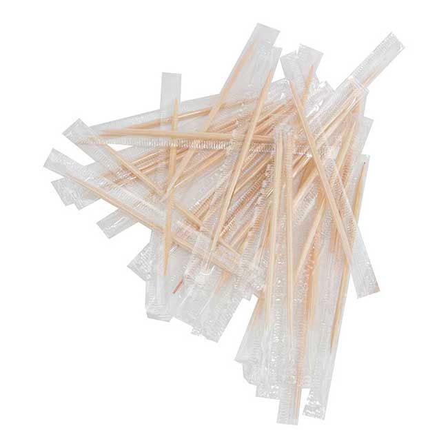 Natural Pick Natural Cello Wrapped Toothpick -- 10000 Per Case