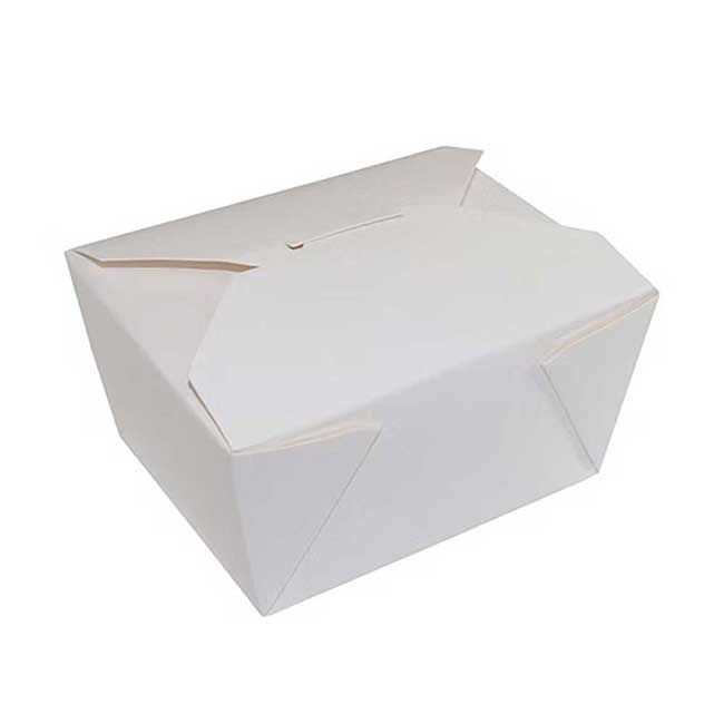 Pack N Eat White Paper Number 1 Take Out Box, 5 X 4.5 X 2.5 In -- 300 Per Case